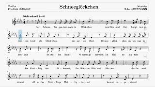 Schneeglöckchen Schumann  D♭Major  40 bpm  SingAlong [upl. by Aara101]