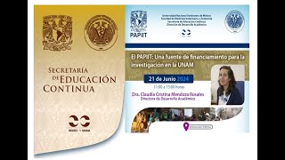 El PAPIIT Una fuente de financiamiento para la investigación en la UNAM [upl. by Lawrenson]