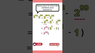 Astuce pour le calcul des nombres avec puissance maths calcul mathematics foryou school [upl. by Enimisaj238]