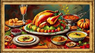 Thanksgiving Frame Art TV  Golden Frame  Screen Saver [upl. by Champagne]