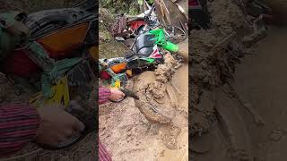 Off road motocross tire mud cleaning process [upl. by Amek]