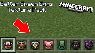 Better Spawn Eggs Texture Pack For Minecraft PE 120  MINECRAFT ADDONS 120  Mobs Eggs Texture [upl. by Antonio]