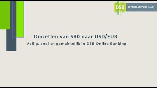 Vreemde Valuta Aankopen in DSB Online Banking [upl. by Talbot]