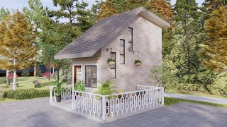 3x6 Meters Only  Beautiful Tiny House with Bedroom Loft  Exploring Tiny House [upl. by Lekkim299]