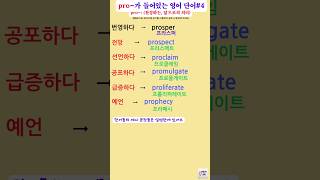 pro 찬성하는 앞으로의 의미가 들어있는 영어단어4 [upl. by Witkin788]