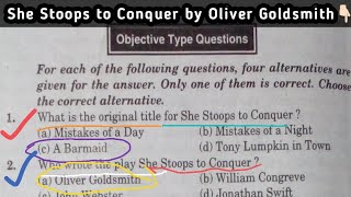 She Stoops to Conquer by Oliver Goldsmith MCQs [upl. by Niro539]