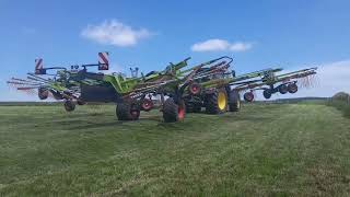 Silage 2024  Murphys of WGH raking grass  First Cut [upl. by Amlet868]