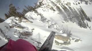 Huge Cliff Ski jump 1080 amp frontflip on 150 feet  GoPro [upl. by Gilder939]