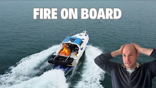 Our Boat Sets On Fire At Sea This Is A Big Problem boatlife boatfails [upl. by Torp]