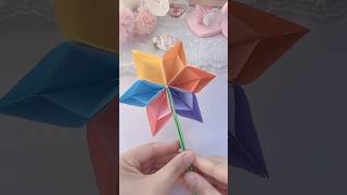 DIY Foldable Colourful Flower Stick💮🌸 [upl. by Akerdal]