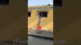 1Foot Vs 13Foots😨Chelsea shoes chllenge flip jump [upl. by Suellen]