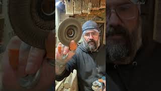 Use your old sanding discs to polish your work hack woodscraft diy diywoodworking woodcrafted [upl. by Hazem771]