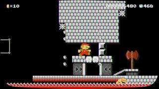 SMB1 kaizo  Crazy wiggler glitch  Super Mario Maker [upl. by Louls]