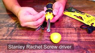 STANLEY STHT680108 Magnetic Holder Ratcheting Screwdriver with 10 Bits [upl. by Etyam847]