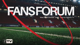 LIVE Fans Forum featuring Jon Lansdown Liam Manning Brian Tinnion and Jason Knight [upl. by Llewxam]