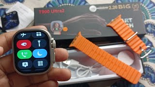 smart watch ultra watch t900 ultra 2 smartwatch connect to phone t900 ultra 2 smartwatch review [upl. by Lesirg316]