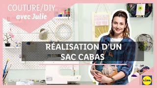 Couture 🧵  Réalisation dun sac cabas avec Julie  Lidl France [upl. by Nnylg908]