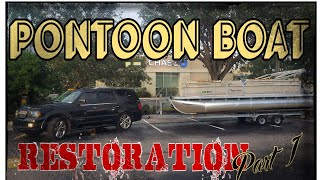 PONTOON BOAT REBUILD PART 1 [upl. by Nylrahc50]