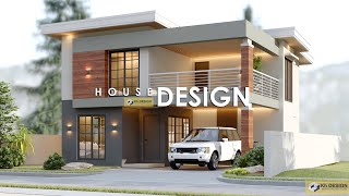 MODERN HOUSE DESIGN  2 STOREY HOUSE  900m x 1000m 180 sqm Total Floor Area  4 BEDROOM [upl. by Marysa]