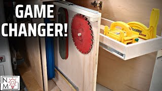 Table Saw Storage Cabinet  This Changed How I work [upl. by Arny]