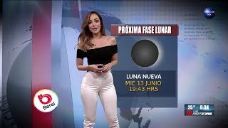 Gaby Lozoya clima 8 de junio 2018 HD [upl. by Arinaj]