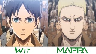 Wit Studio VS MAPPA  Attack on Titan 4 Season [upl. by Aoht301]