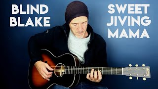 Blues Guitar Lesson  Blind Blake  Sweet Jiving Mama [upl. by Chaim]