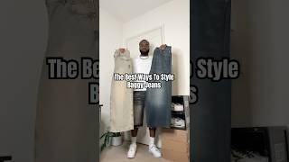 The Correct Ways To Style Baggy Jeans baggyjeans styling fashiontips mensfashion [upl. by Annaeerb]