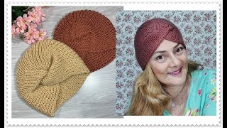 Gorro Turbante tricô fácil renatavieiracroche [upl. by Crysta266]