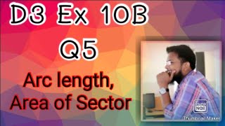 Q5  Ex10B  D3  Arc length Area of sector and Radian measure in UrduHindi [upl. by Draneb]