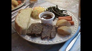 Roast Beef Dinner With a Congealed Salad [upl. by Asiilanna]