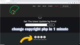 footer copyright change php laravel [upl. by Sorel]