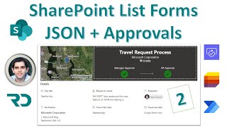 SharePoint List Form Formatting with JSON amp flow approvals 2 [upl. by Lessig632]