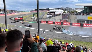 Guanyu Zhou Silverstone 2022 crash fan view [upl. by Tteltrab]