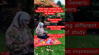 3 Major mistakes to fail PRE CAS interview for UK study visa studyuk jobsinuk ukvisa precas [upl. by Frederik]