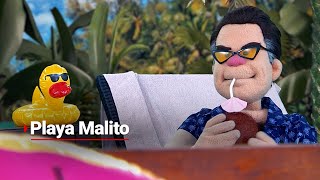 ¡CÓMO SUFRE  En la playa y con un coco Malito disfruta del terreno que compró ¡eso es vida [upl. by Nwonknu]