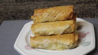 How To Make Phyllo Dough Meat Rolls Easy [upl. by Adnov]