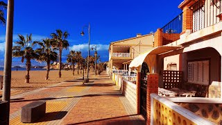 Bolnuevo in Winter Walking on the Promenade of a Small Beach Town in Southern Spain [upl. by Nylisoj]