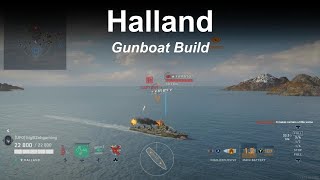 Halland Gunboat Build  World of Warships Legends  Stream Highlight [upl. by Endor]