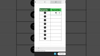 Stylish Serial Number in Excel  exceltips exceltricks excelshorts [upl. by Epperson230]