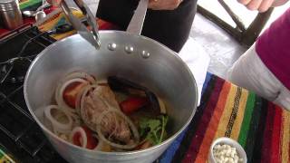 How To Cook Mexican Pozole Soup  A Hominy Onion Tomato and Pork Soup Recipe [upl. by Naleag]