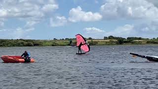 Wing foiling at Stithians lake part 4 [upl. by Mchale]