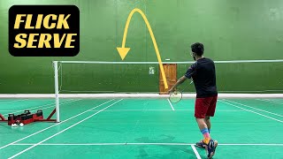 Flick Serve in Badminton with Proper Technique [upl. by Idissak]