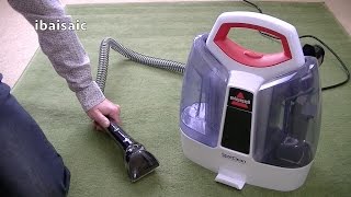 Bissell Spotclean Portable Spot Cleaner 3698E Demonstration amp Review [upl. by Gnud]