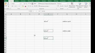 Exposant Format de cellule Excel [upl. by Hoehne866]