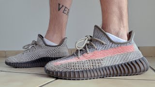 Yeezy 350 V2 Ash Stone on Feet Review [upl. by Meghann]