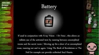 Binding of Isaac items Battery [upl. by Noswad]