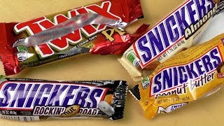 Rare Twix amp Snickers Flavors Peanut Butter Almond Dark Chocolate [upl. by Yarezed]