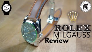 ZBlue ROLEX Milgauss REVIEW with Handmade Custom Shell Cordovan Watch Strap amp Deployment Buckle [upl. by Krishnah]