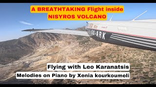 Α BREATHTAKING Flight inside NISYROS VOLCANO [upl. by Draneb]